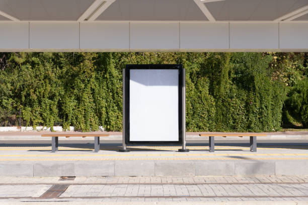 istock Poster stand. Street billboard mock up 1352226452