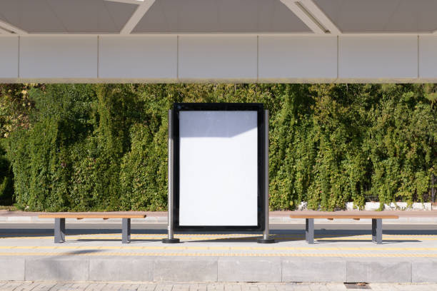 istock Poster stand. Street billboard mock up 1352226524