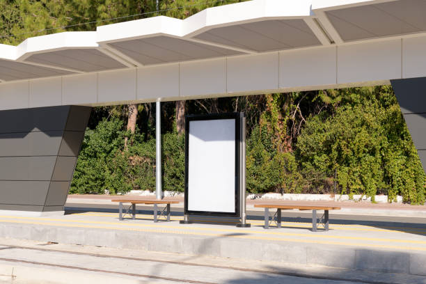 istock Poster stand. Street billboard mock up 1352226584