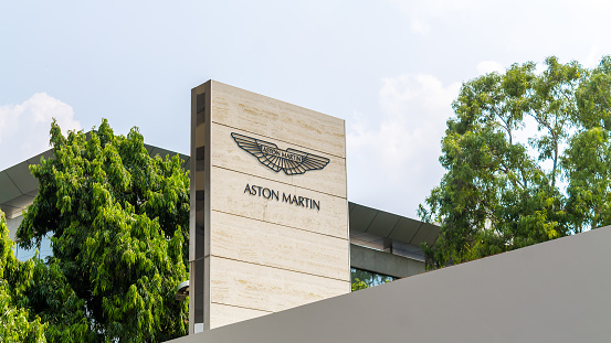 New Delhi - July 17, 2021 - A newly inaugrated dealership of Aston Martin Lagonda, a British manufacturer of luxury sports cars
