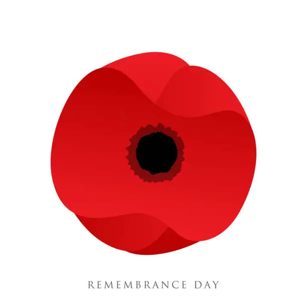 Vector illustration of Remembrance Day vector card, banner Anzac Day. stock illustration