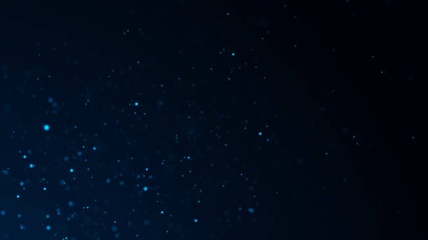 istock Dust particle glow. Energy flow on a black background. Abstract background of particles. 3D rendering. 1352240867