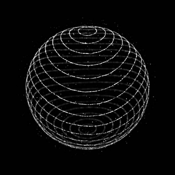 istock Abstract 3d sphere. A modern element of science and technology. Global digital connections. 3D rendering. 1352240888