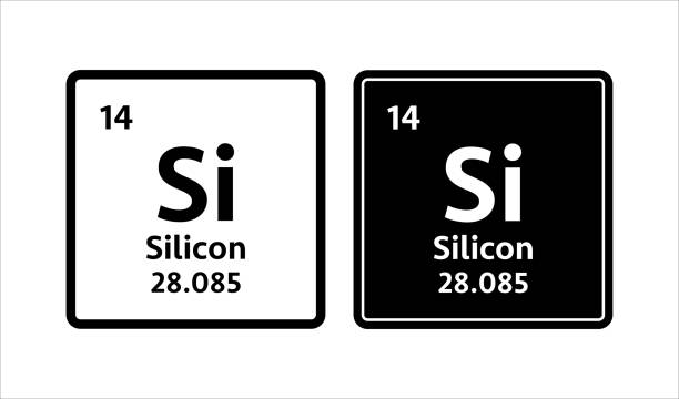 Silicon symbol. Chemical element of the periodic table. Vector stock illustration Silicon symbol. Chemical element of the periodic table. Vector stock illustration. silicon stock illustrations