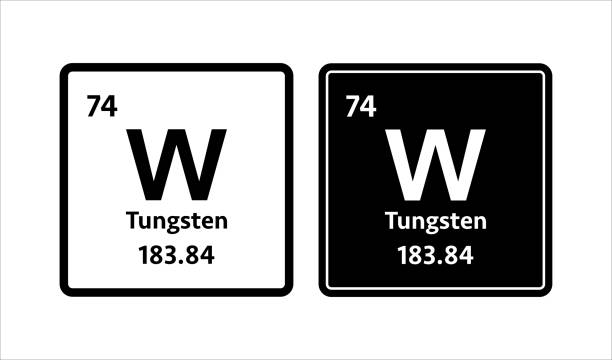 タングステン記号。周期表の化学元素。ベクターストックの図。 - tungsten点のイラスト素材／クリップアート素材／マンガ素材／アイコ�ン素材