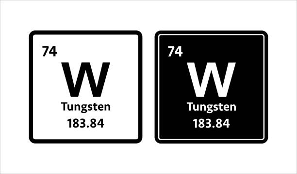 Tungsten symbol. Chemical element of the periodic table. Vector stock illustration. Tungsten symbol. Chemical element of the periodic table. Vector stock illustration tungsten image stock illustrations