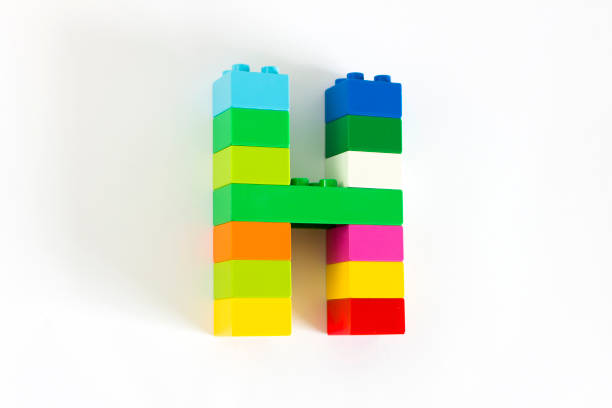 istock Colorful toy brick letter H 1352245896