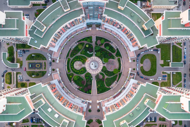 istock Symmetrical infrastructure of residential buildings 1352250182