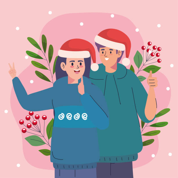 150+ Suéteres De Navidad Para Parejas Ilustraciones, gráficos libres de derechos y clip art - iStock
