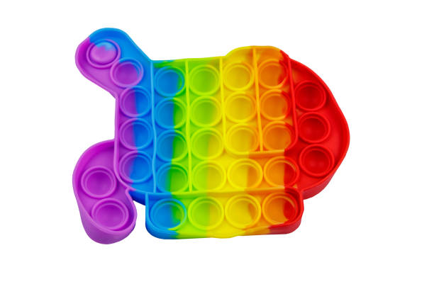 istock Colorful pop it antistress toy isolated on white background 1352252449