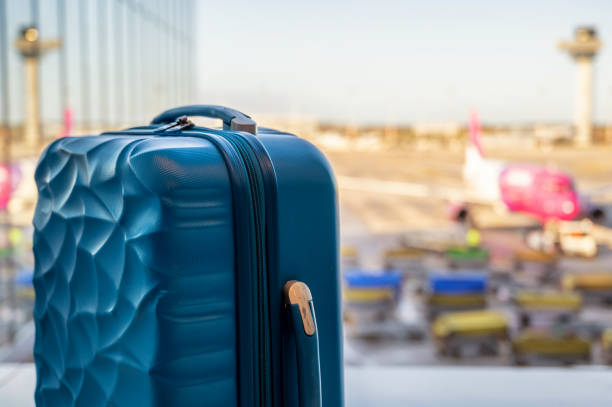 istock Suitcases as hand luggage at the terminal of an airport 1352257206