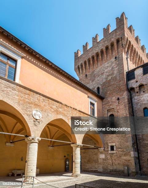 Medieval Rocca Or Castle Of The Little Town Of Gradara In The Region Of Marche Italy Europe Stock Photo - Download Image Now