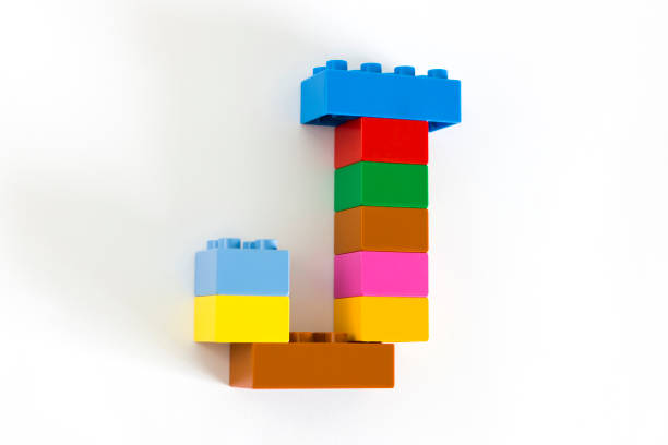 istock Colorful toy brick letter J 1352263284