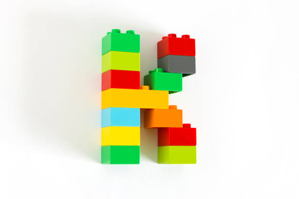 istock Colorful toy brick letter K 1352263285