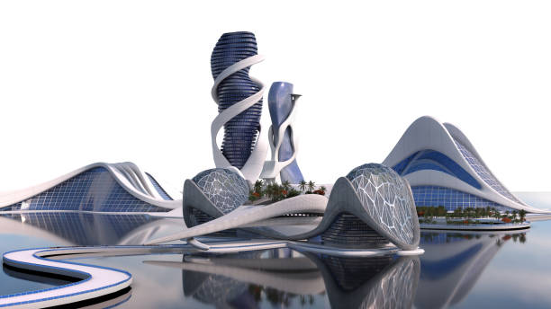 istock Futuristic city skyline 1352269414