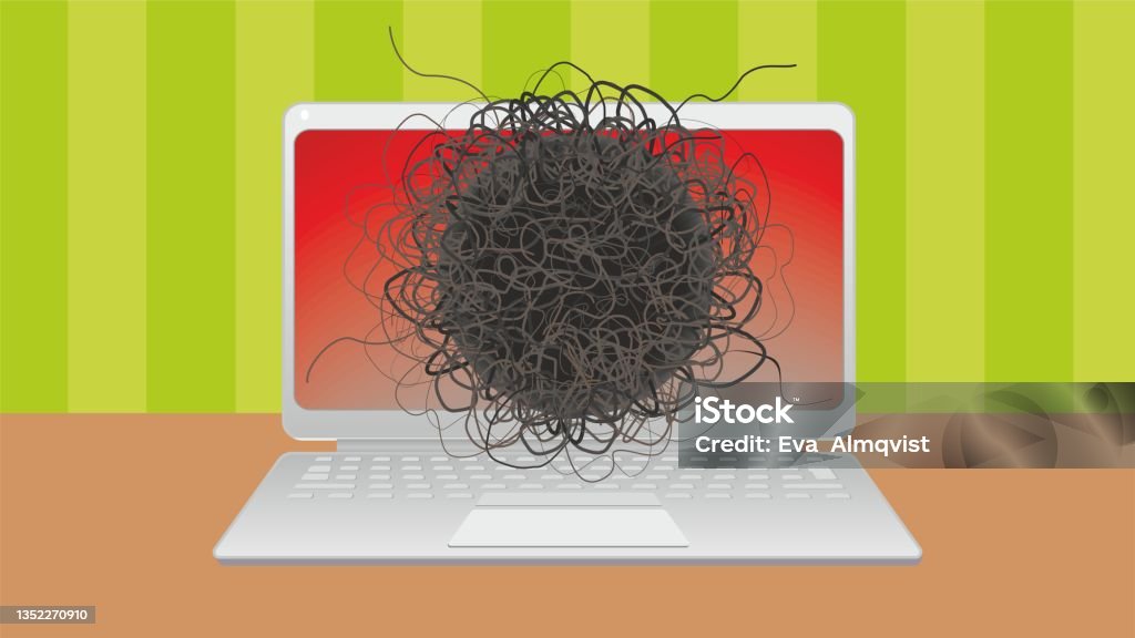 It Problems Tangled Vector Illustration Stock Illustration - Download ...