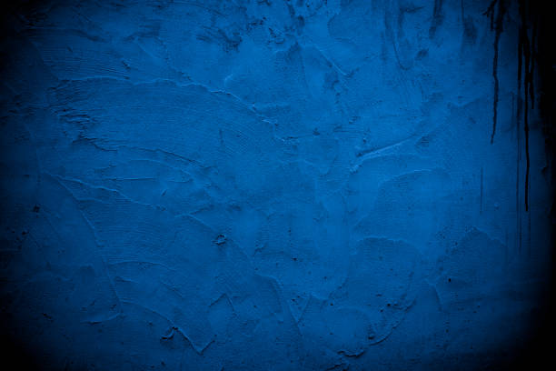 istock Old wall pattern texture cement blue dark abstract  blue color design are light with black gradient background. 1352271175