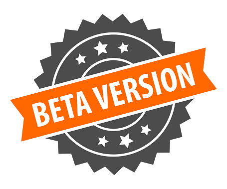 Beta Version - Stamp, Imprint, Seal Template. Grunge Effect. Vector Stock Illustration