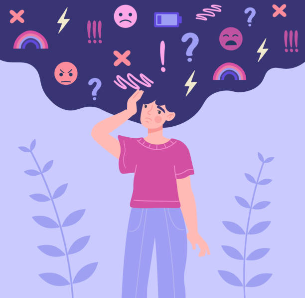 осведомленность о психическом здоровье - mental health depression illness healthy lifestyle stock illustrations