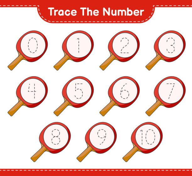 Table Tennis Racket Trace 70+ Playing Table Tennis At Home Stock Illustrations, Royalty-Free ...