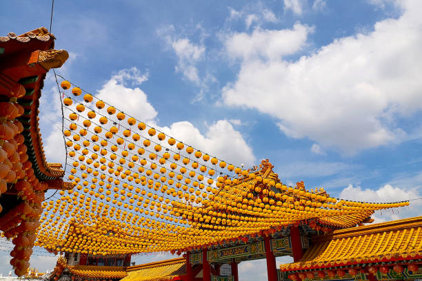 Abundance of lanterns hanging in Thean Hou Temple in Kuala Lumpur, Malaysia.