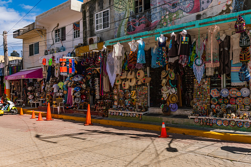Market stalls in Isla Mujeres