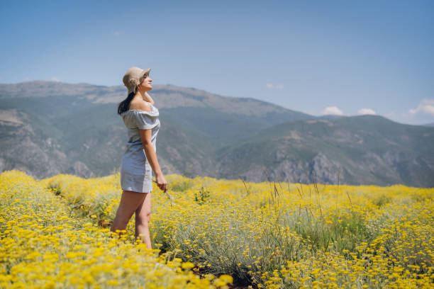 istock Girl in a lavender field 1352286334