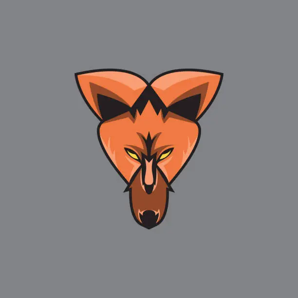 Vector illustration of Mascot vector illustration of a fox's head