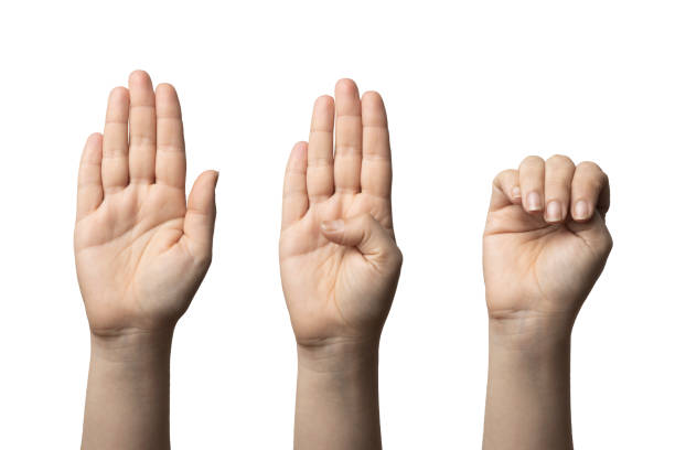 Signal for help: woman shows how to make hand gesture to ask for help silently