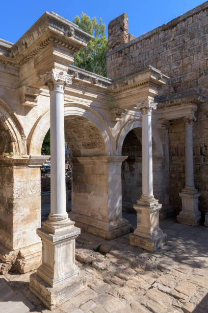istock Hadrian gate of old town Antalya, Turkey 1352296067
