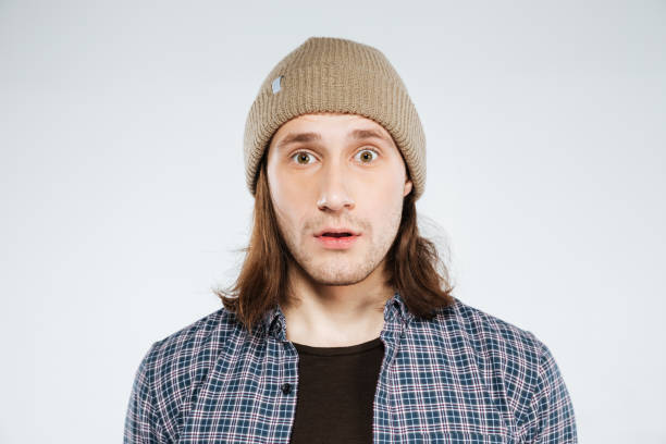 istock Close up portrait of Surprised hipster 1352296076