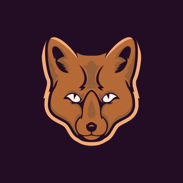 Vector illustration of Fox head vector logo illustration