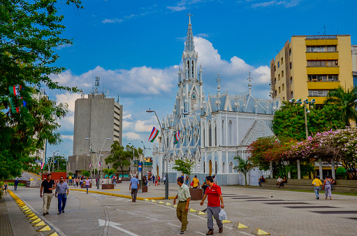 Cali Colombia, January 13, 2017\nLa Ermita Church is located in Santiago de Cali, Colombia on the corner of Carrera 1ª and Calle 13. Its initial name was \