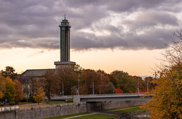 istock Ostrava New City Hall at Sunset 1352308605