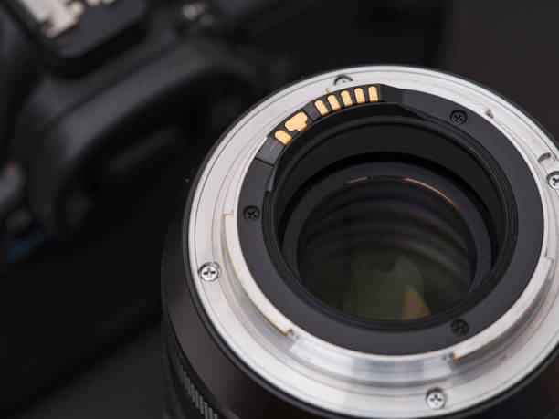 istock A lens and a digital camera on a black background 1352309715