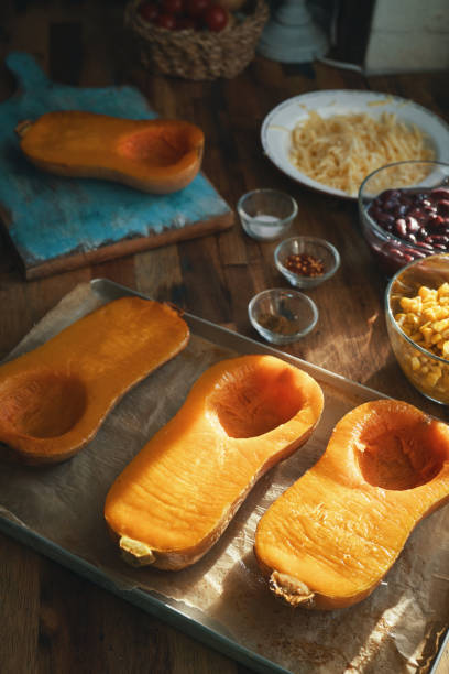 istock Preparing Burrito Butternut Squash Boats 1352311520