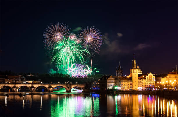 New Years Eve In Prague stock photo
