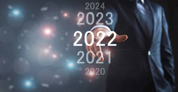 istock Businessman touching new year 2022 1352314740