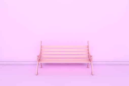 3D Pink Bench
