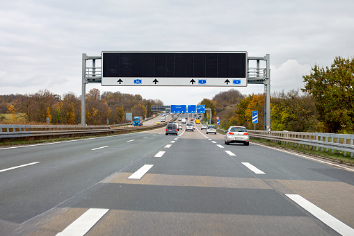 UTRECHT, NETHERLANDS - MAY 25, 2023: Traffic on ring road Utrecht, A27 near highway intersection Rijnsweerd
