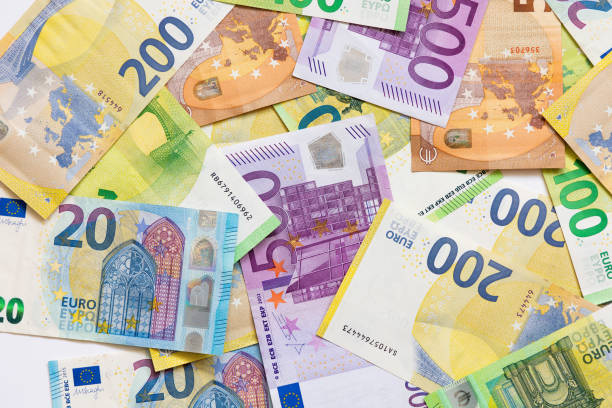 istock Euro bank note currency finance background 1352319533