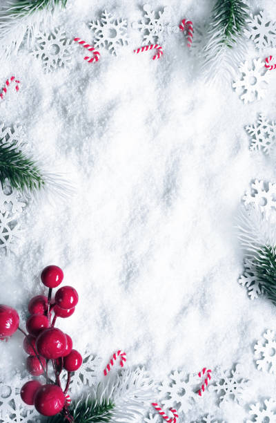 istock Fir branch with Christmas decorations on white background. Holiday concept. 1352319700