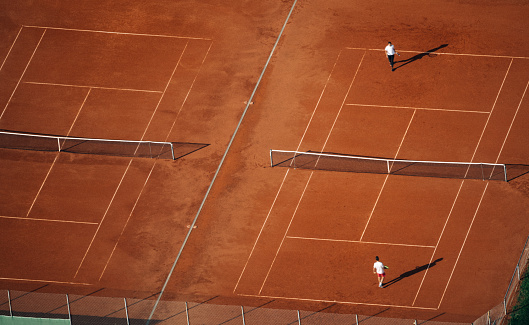 aerial view of tennis courts in Munich, Germany.