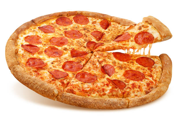 istock Pizza Pepperoni, isolated on white background, clipping path, full depth of field 1352320855