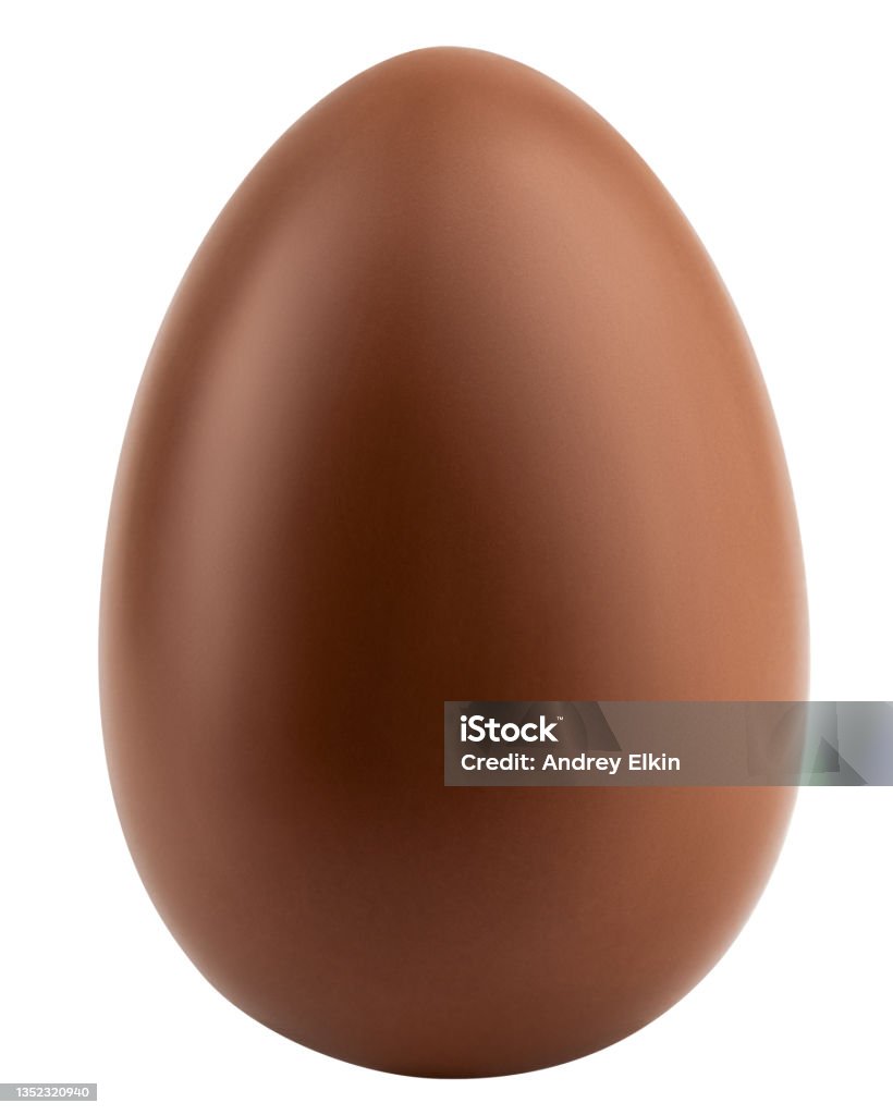 Chocolate egg isolated on white background, clipping path, full depth of field Chocolate Stock Photo