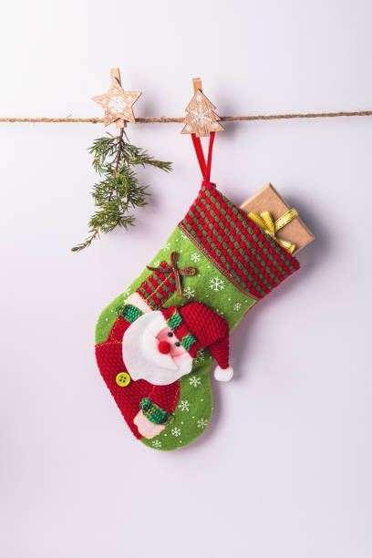 istock Christmas boot for gifts on a white background 1352322050