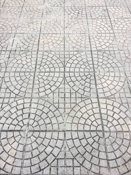 istock Circle and square shape ornate stone flooring 1352323844