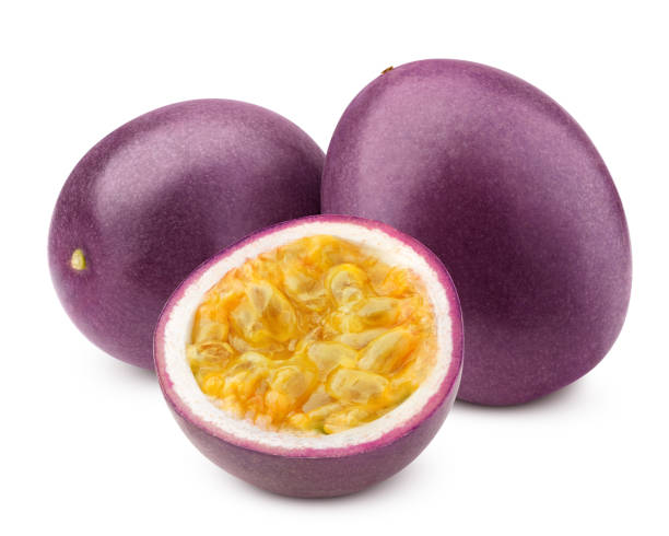 istock passionfruit isolated on white background, clipping path, full depth of field 1352326675