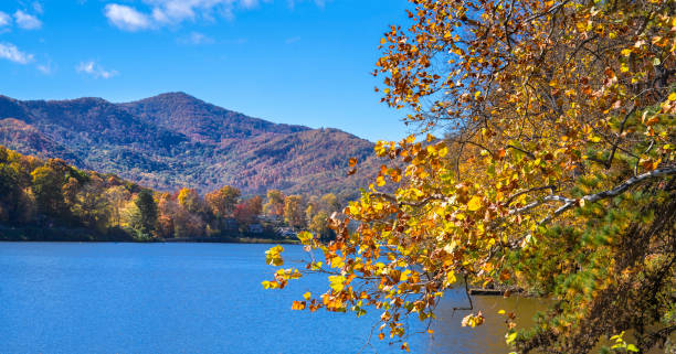 istock Lake Junaluska fall landscape Appalachian Mountains. 1352335436