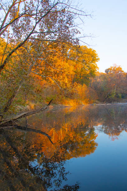 istock Beautiful Mill Creek in fall , Putnam County, Indiana 1352340886